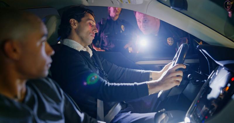 two guys getting pulled over