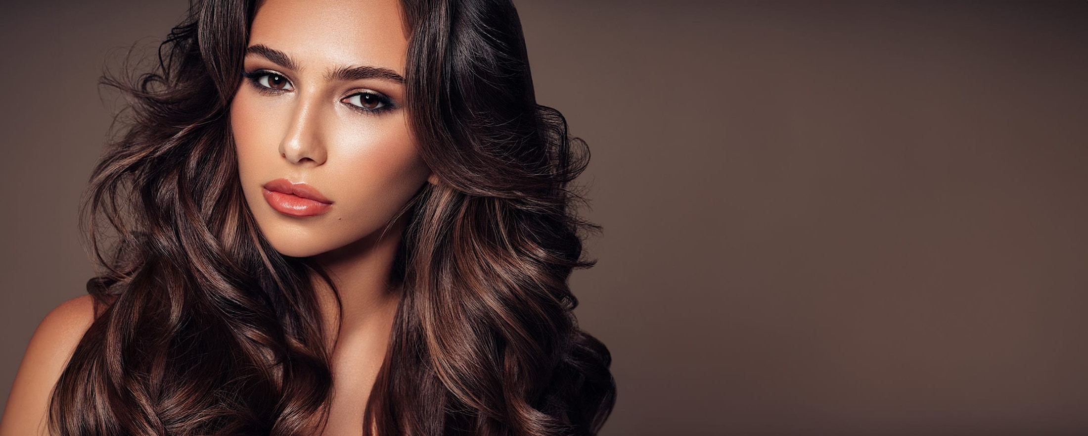 woman with long brown hair