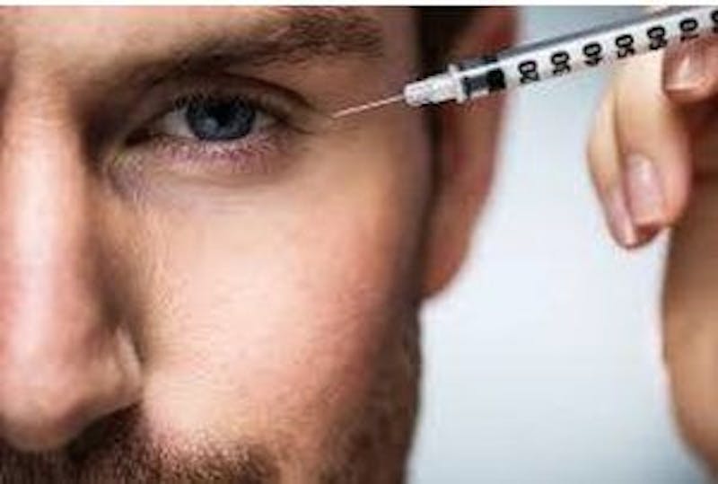 Man receiving injectables