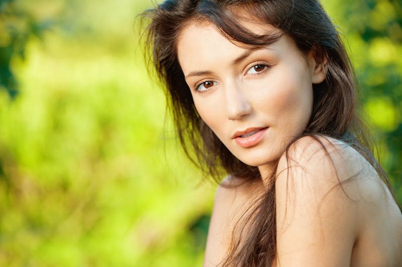 Woman with brown hair