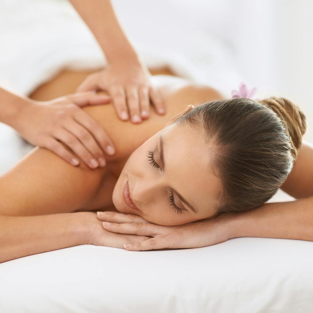 woman receiving massage