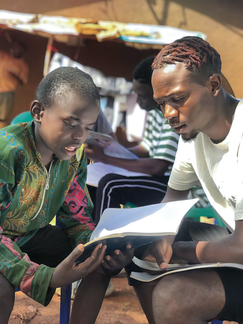 Young people studying, Lilongwe, Malawi