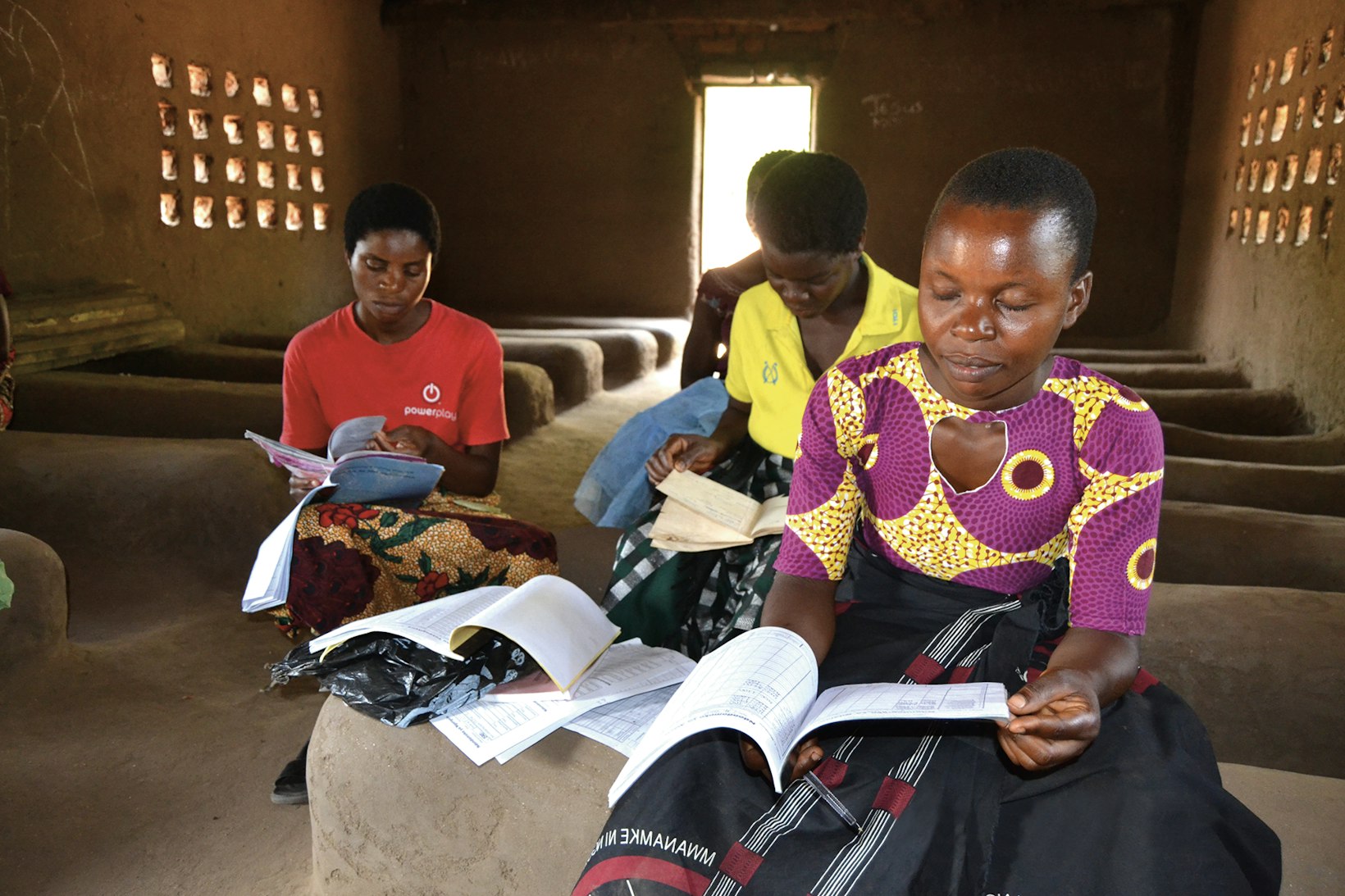 Youth studying, Malawi
