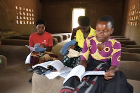 Youth studying, Malawi