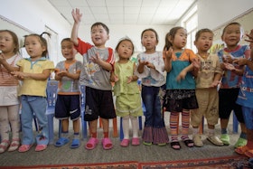 Group of children, Mongolia