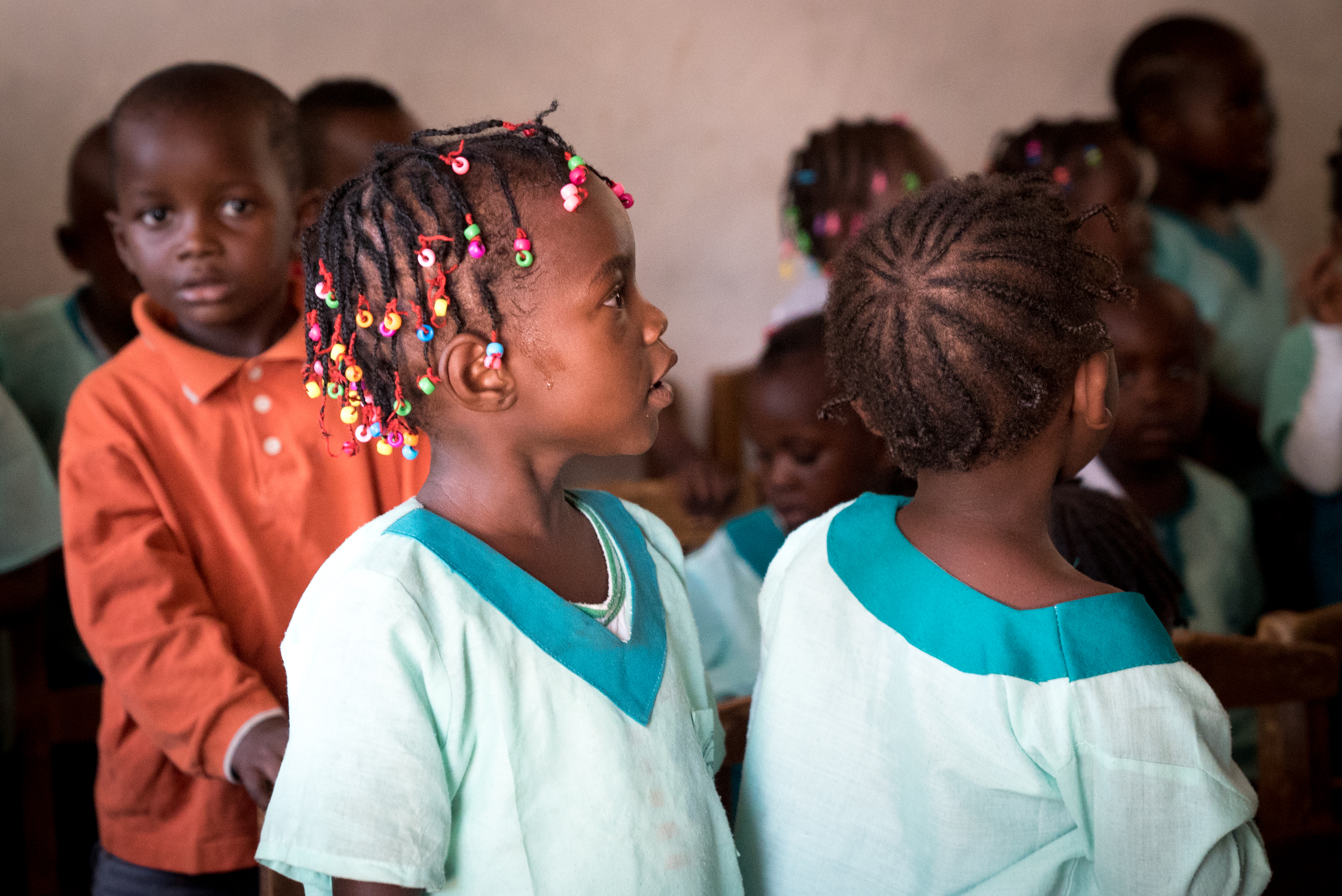 Children in classroom, Central African Republic