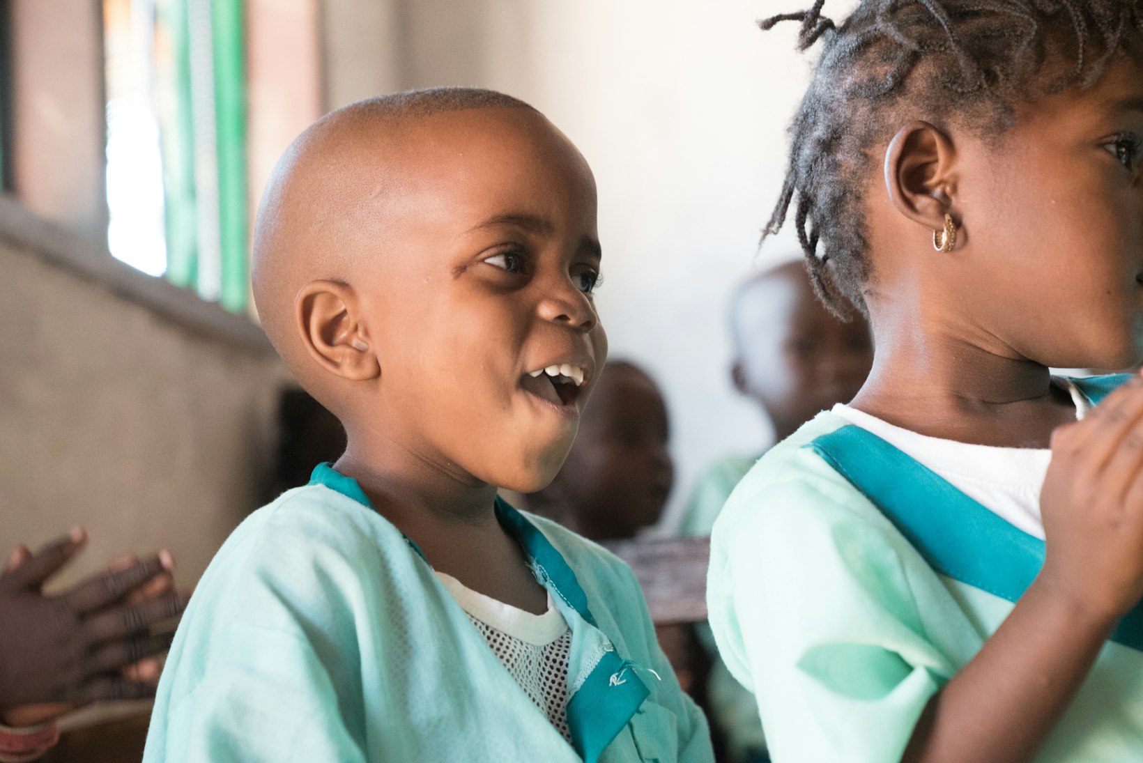 Children in classroom, Central African Republic