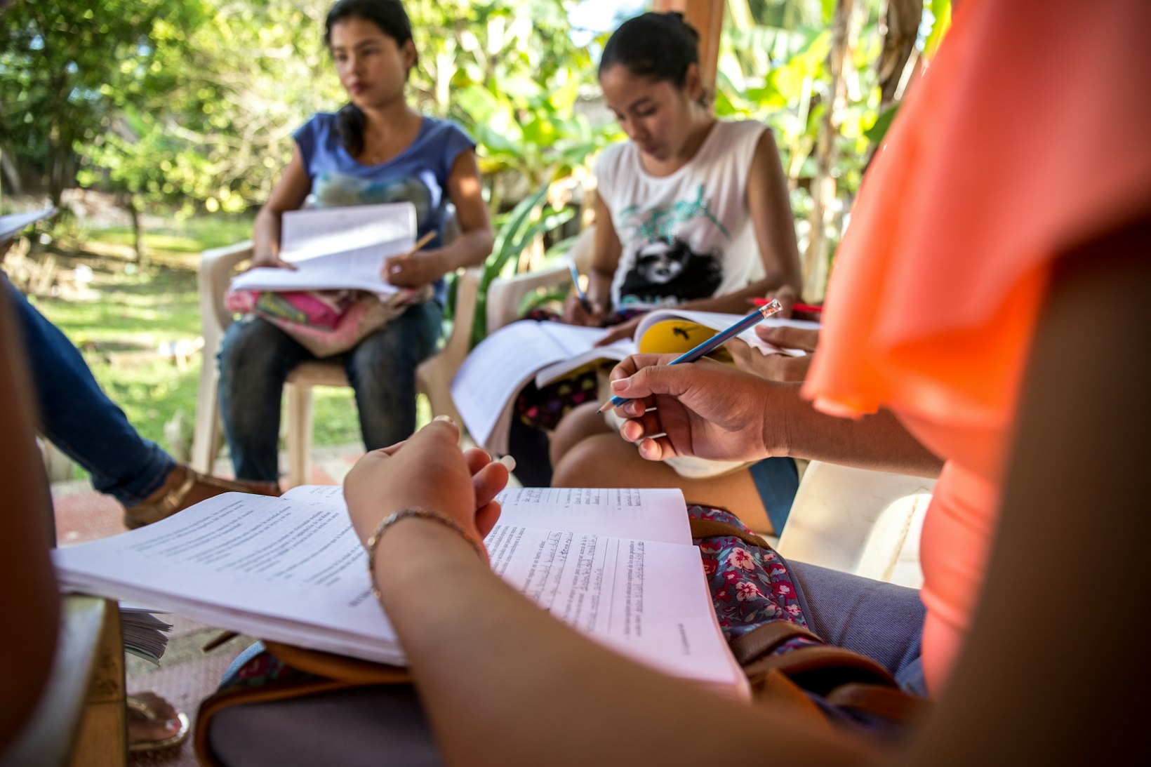 Youth studying, Colombia