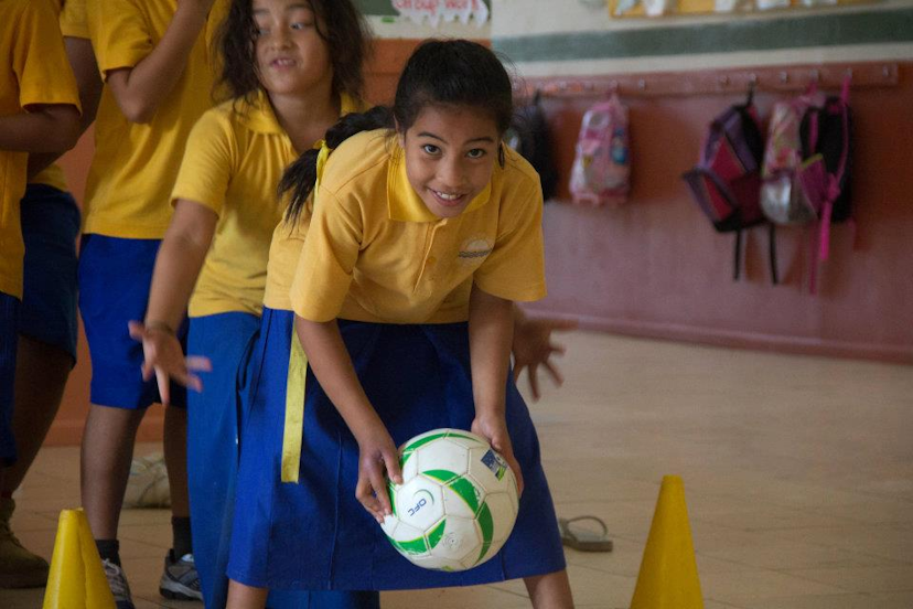 Students from Ocean of Light school, Tonga