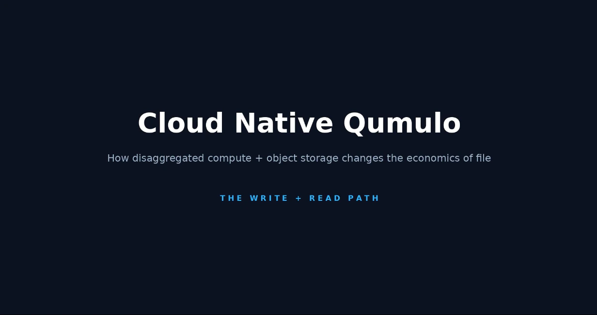 Cloud Native Qumulo Overview Video