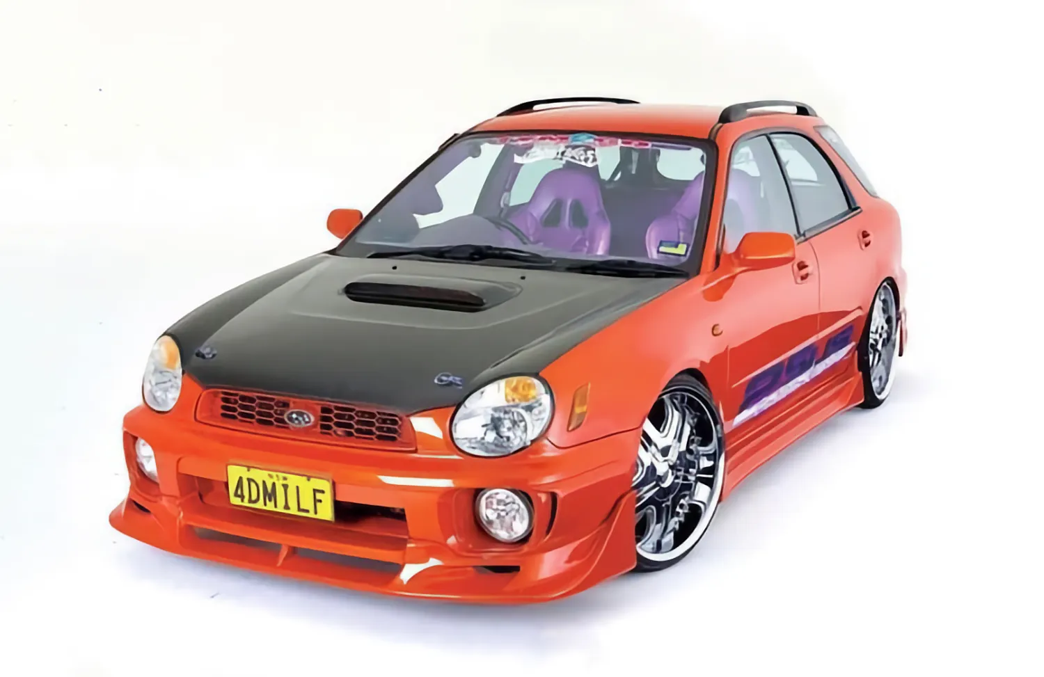 WRX wagon with chrome rims