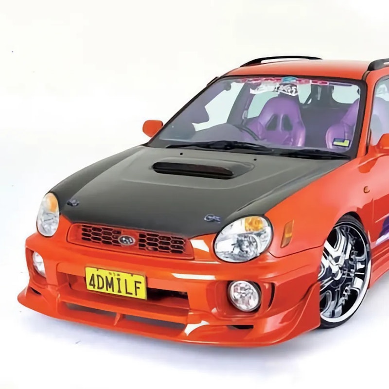 WRX wagon with chrome rims
