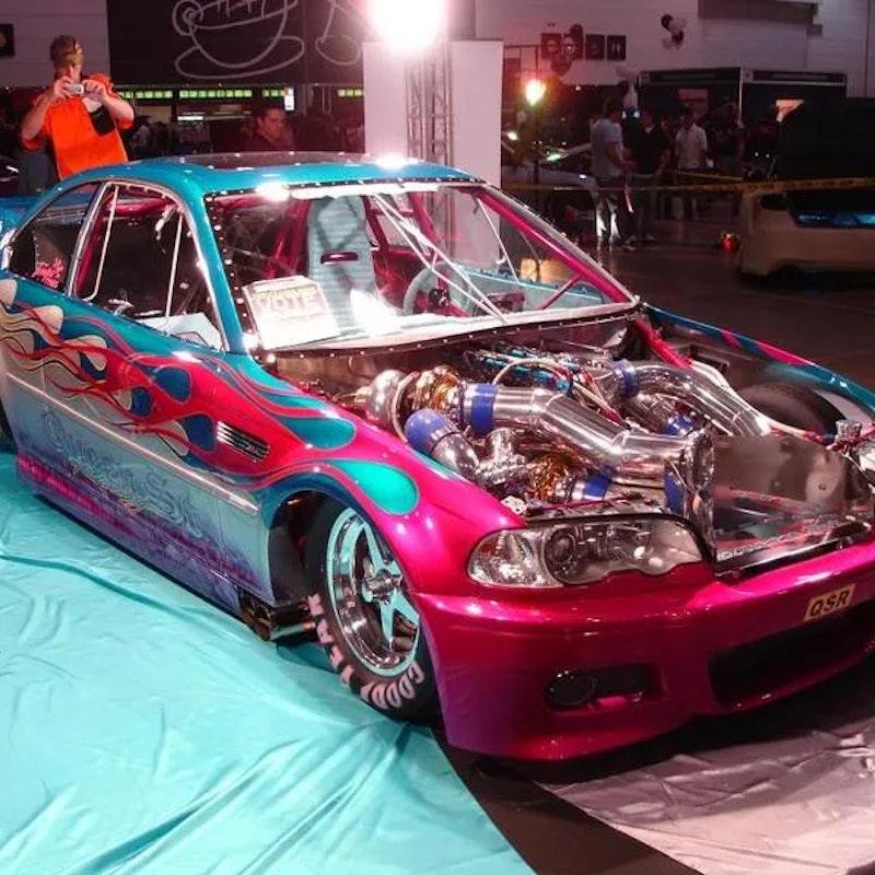Drag car and car show