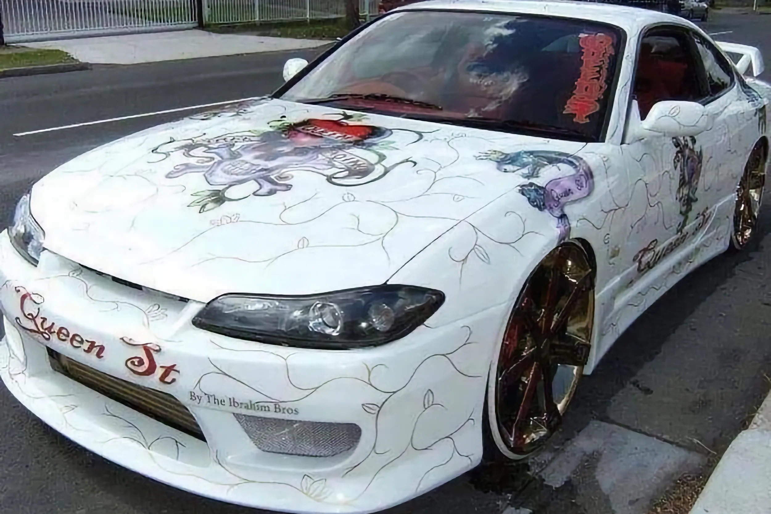 White 200SX parked on the street