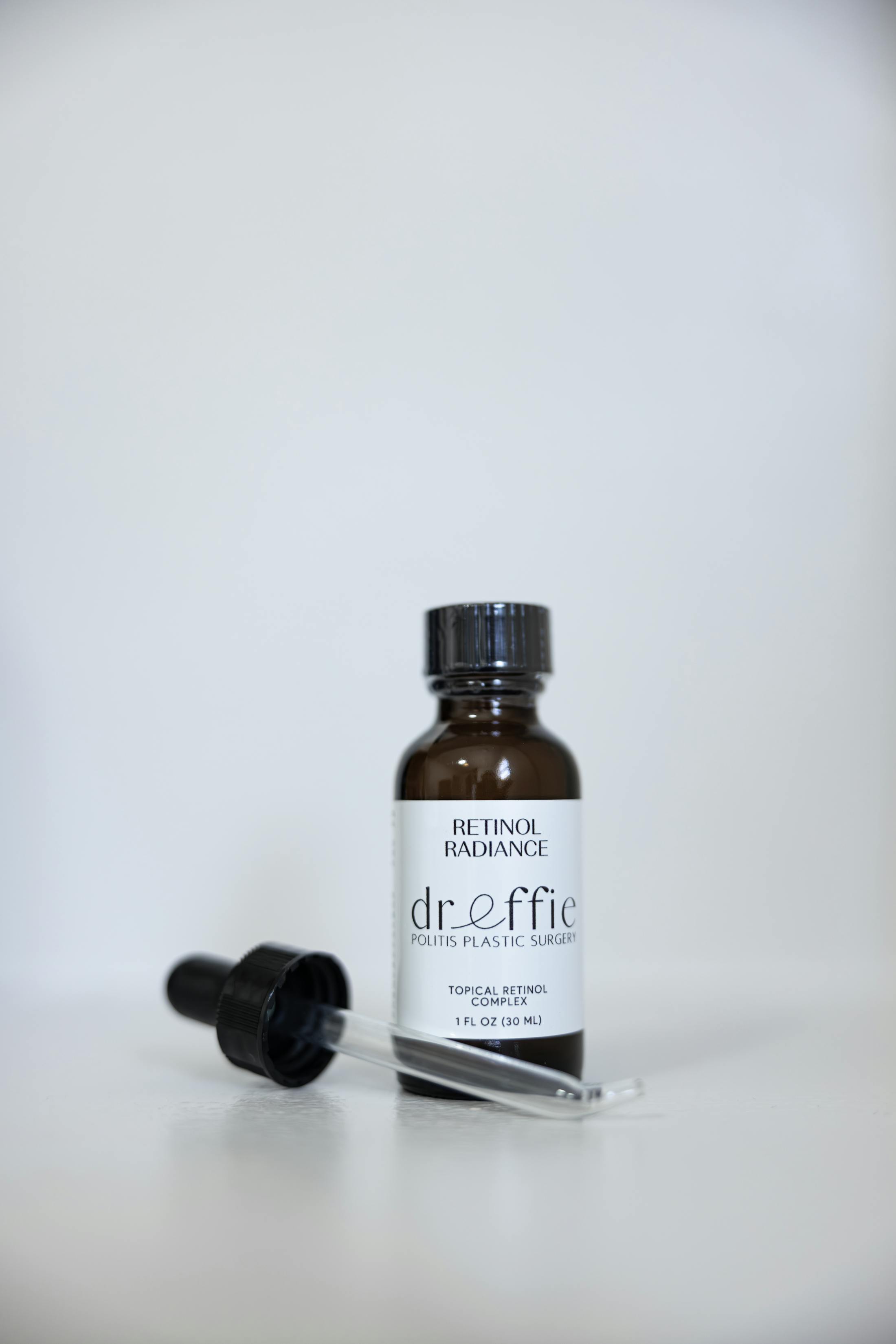 A bottle of skincare