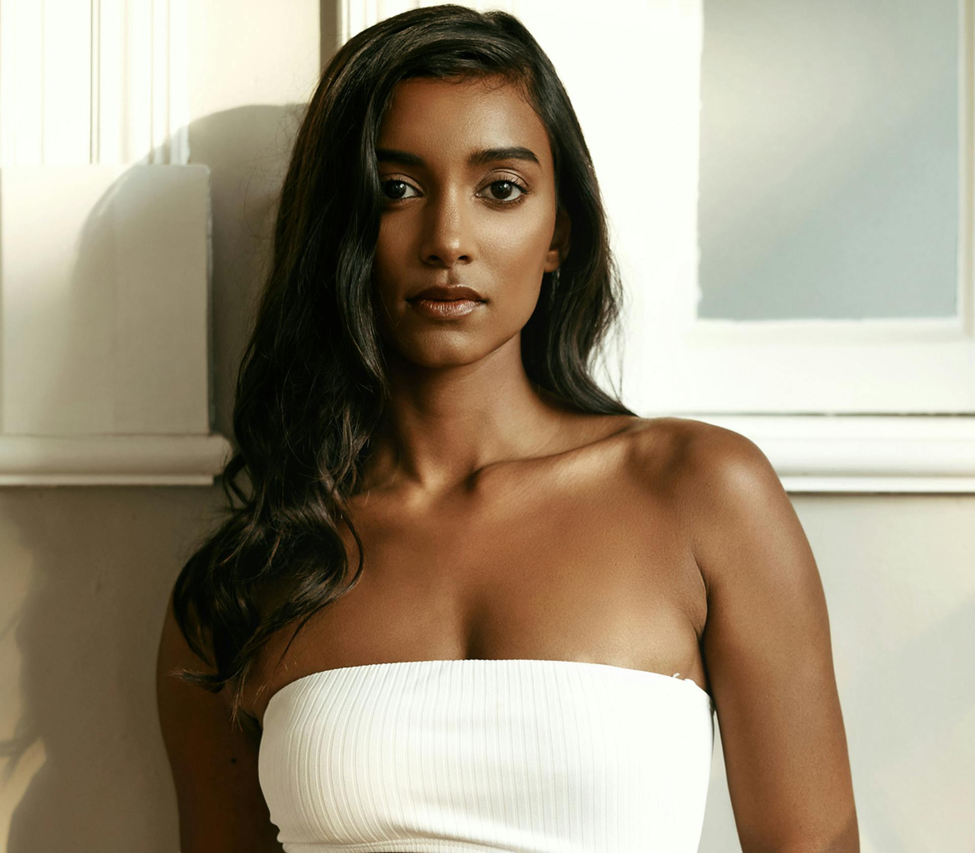 woman looking into the camera