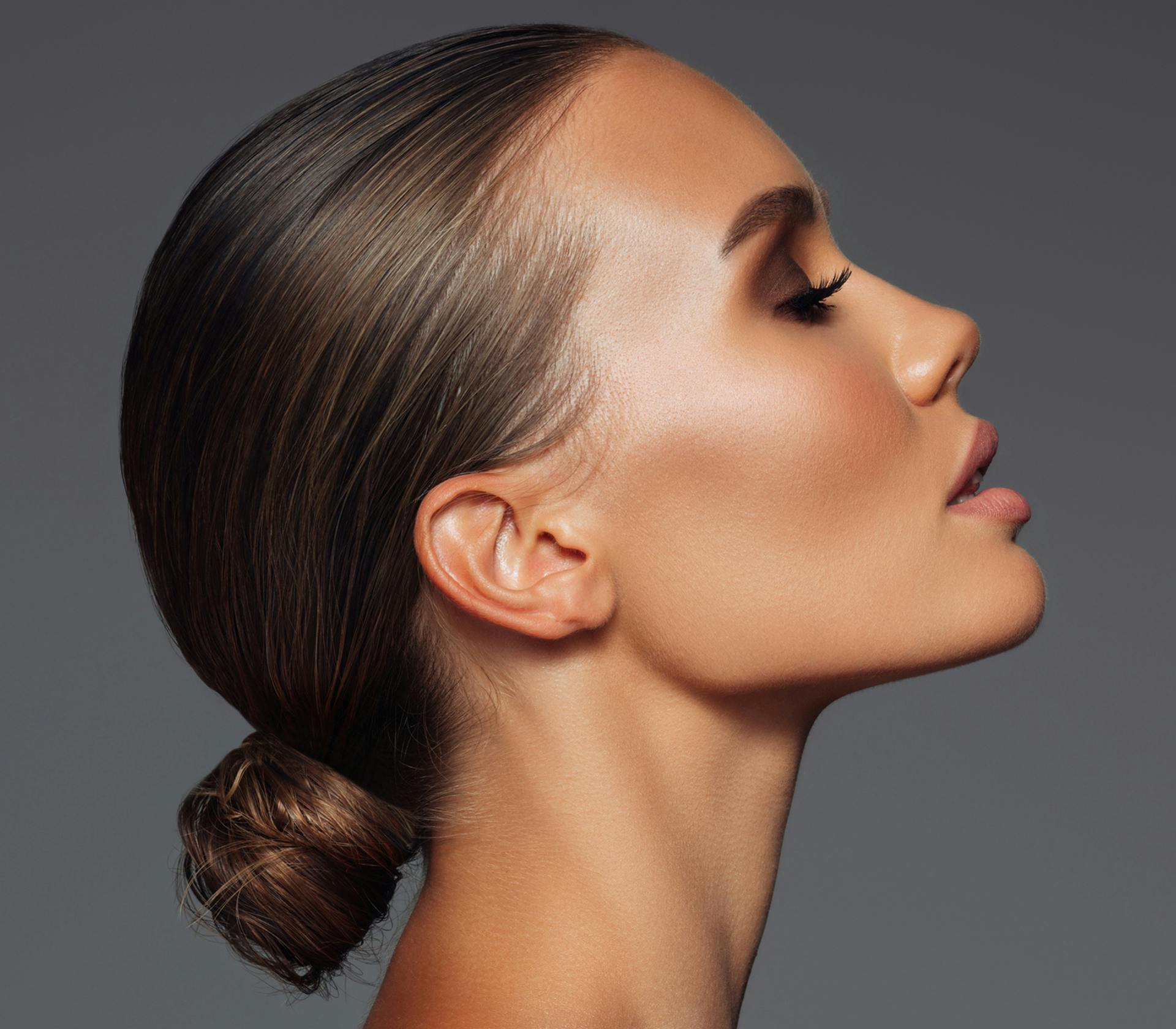 woman looking up