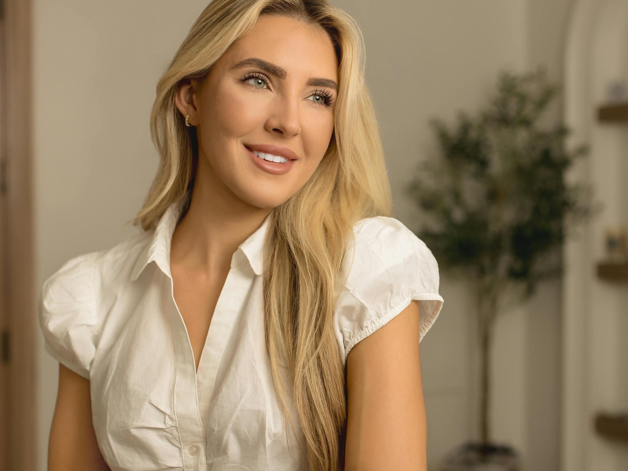 woman smiling