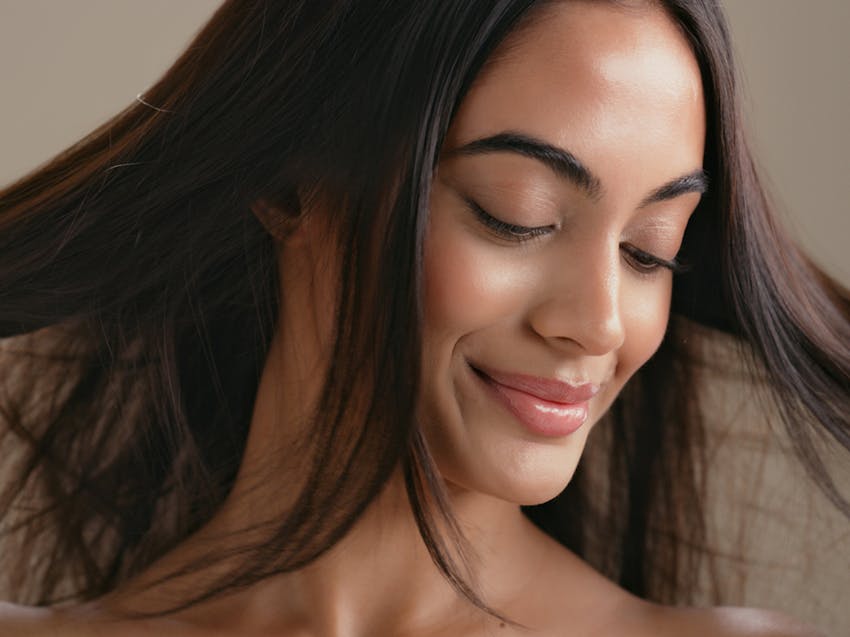 woman smiling