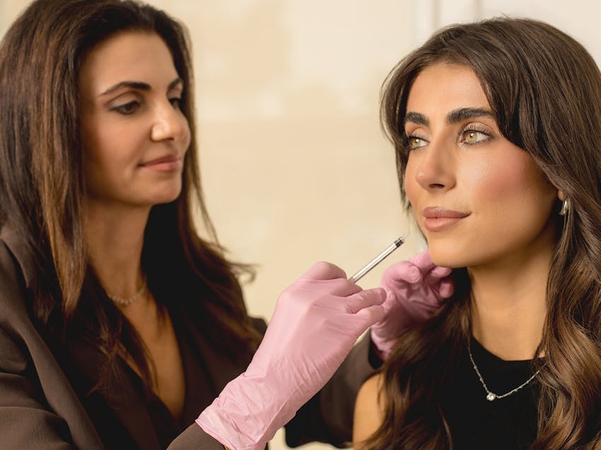 woman getting an injection