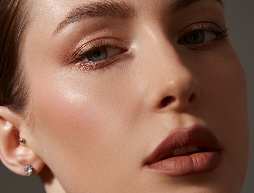 close up of womans face