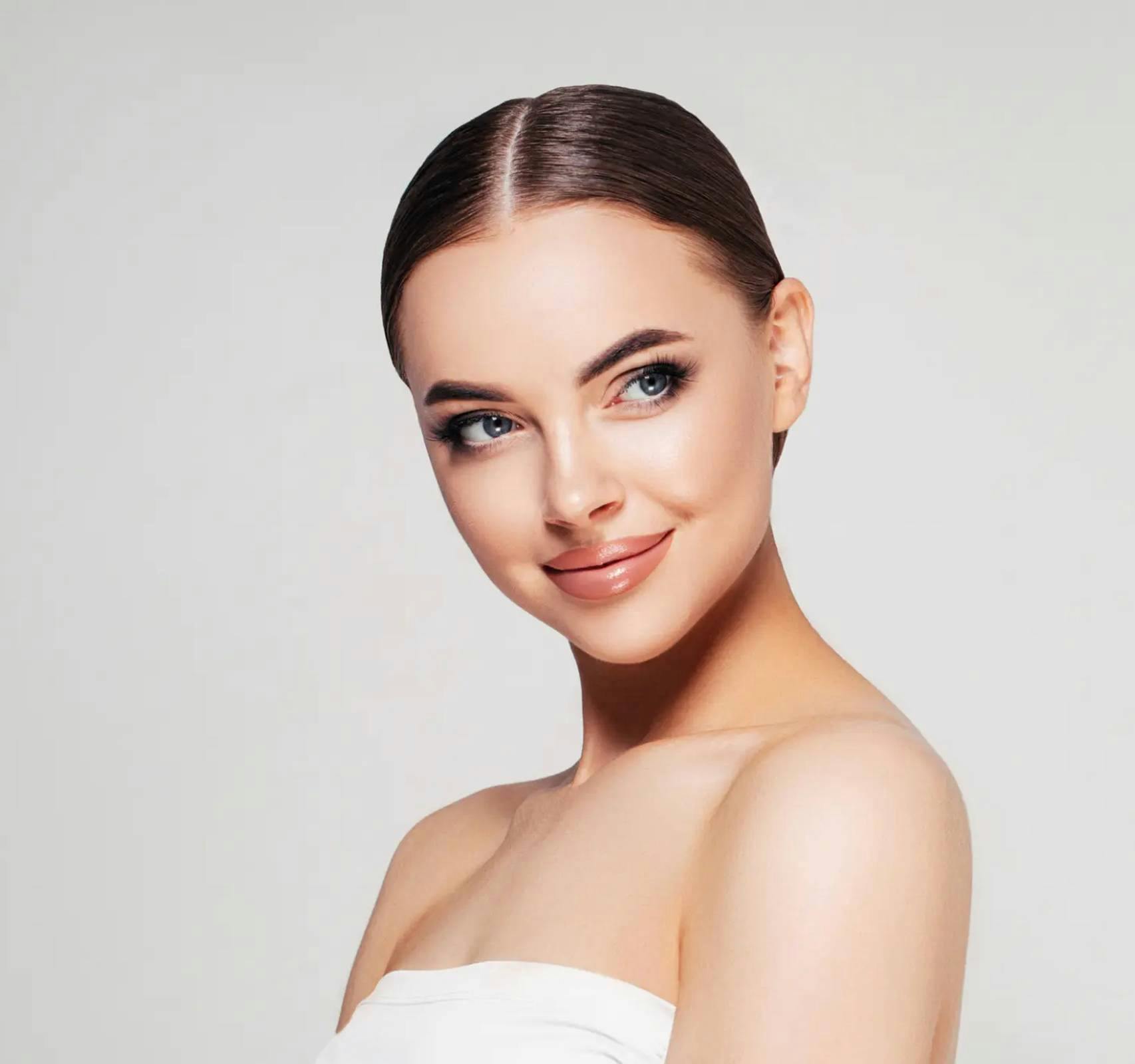 woman smiling looking to the side