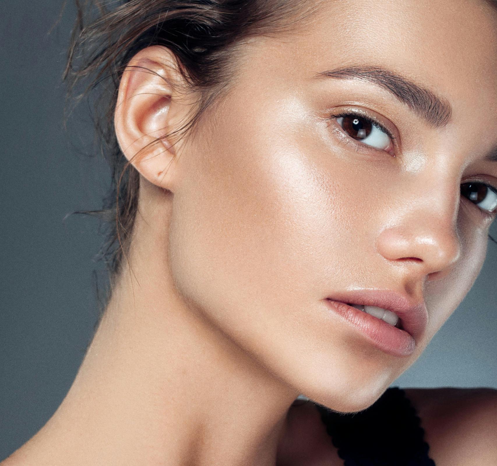 close up of womans face