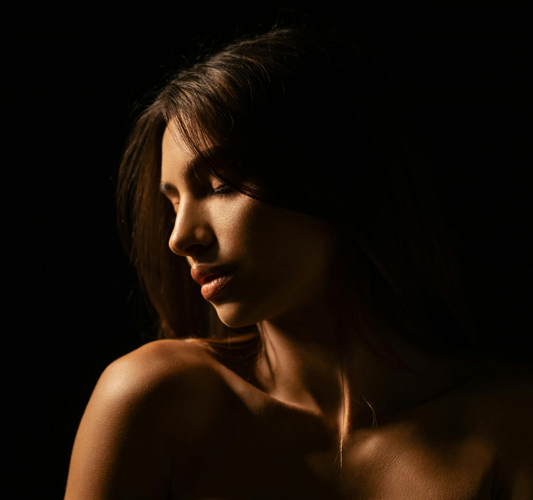 woman looking over shoulder