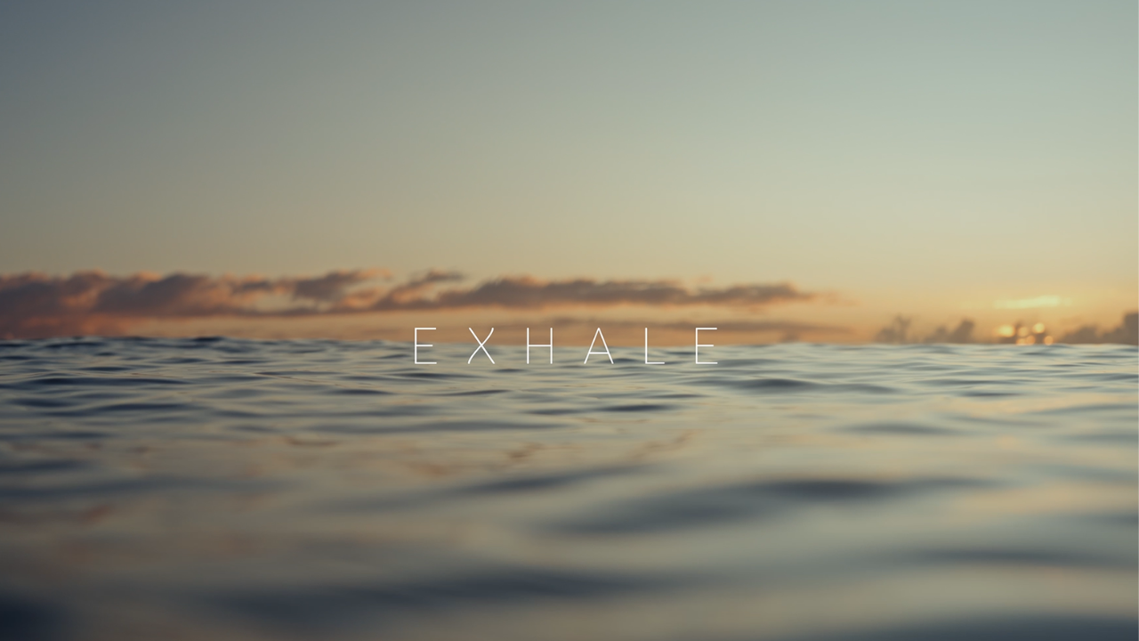 Ocean with Exhale logo
