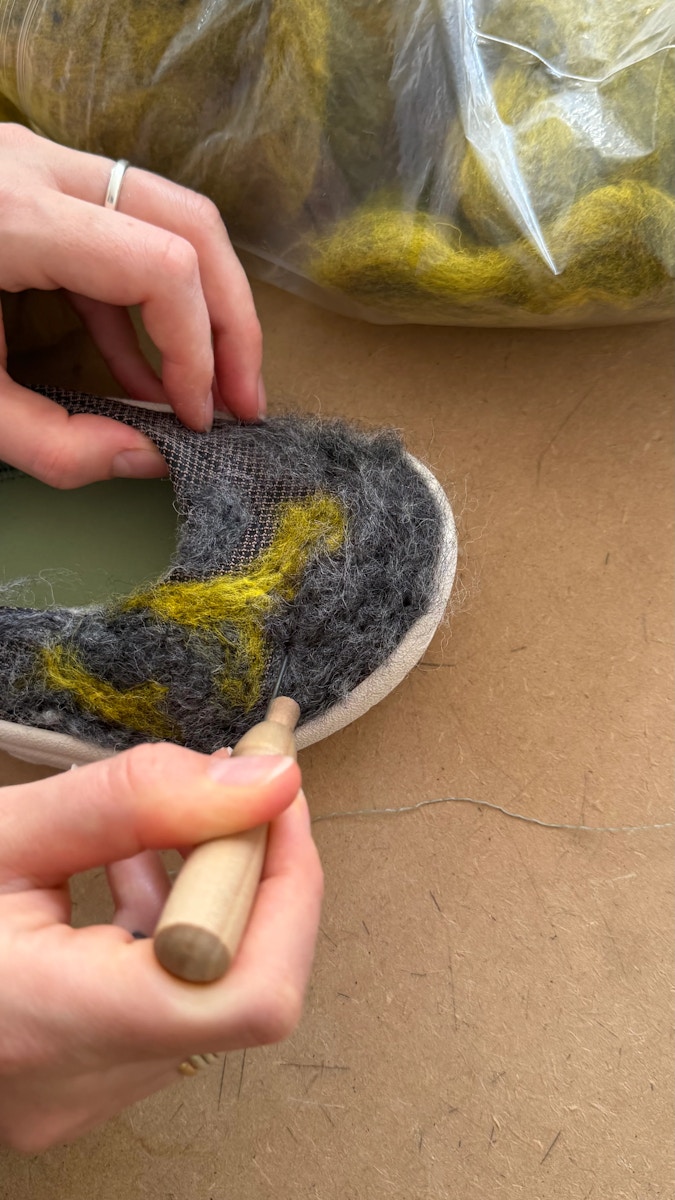 Hand Felted Nike Aqua Turfs