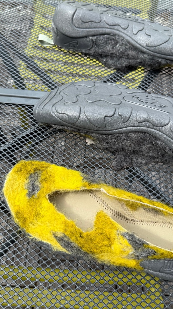 Hand Felted Nike Aqua Turfs