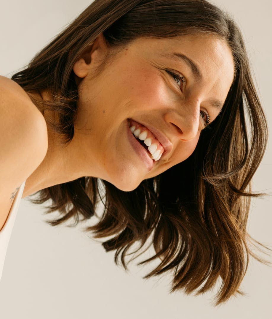 woman smiling