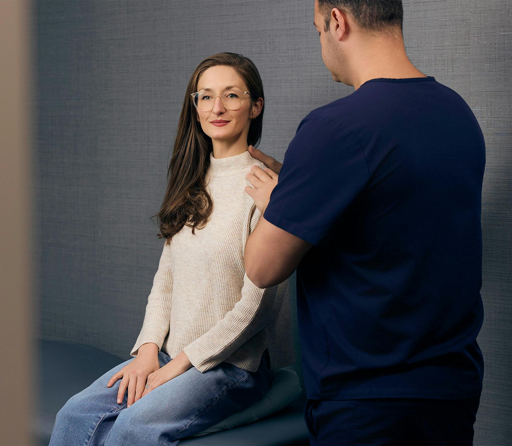 doctor examining a patient