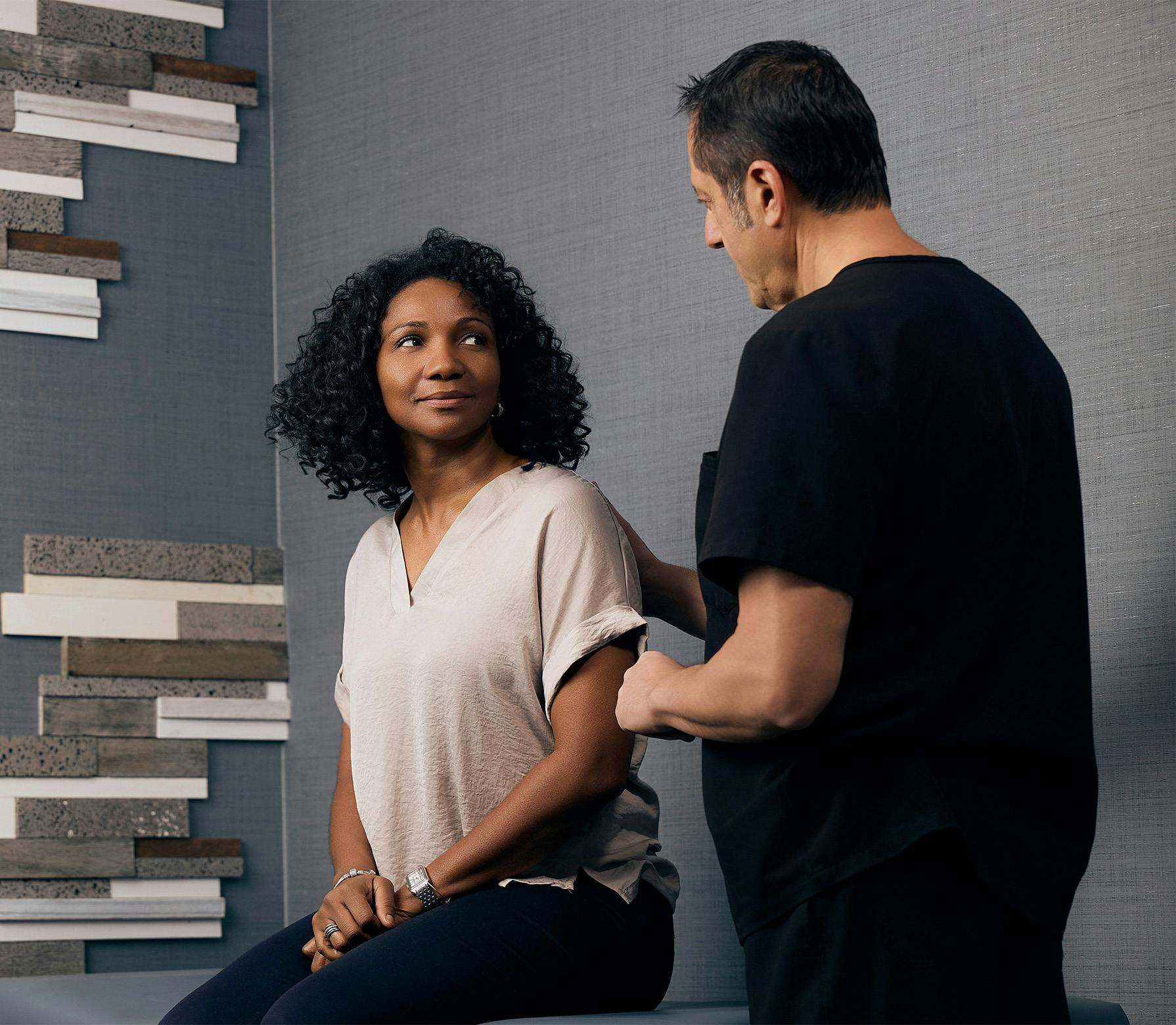 doctor examining a patient