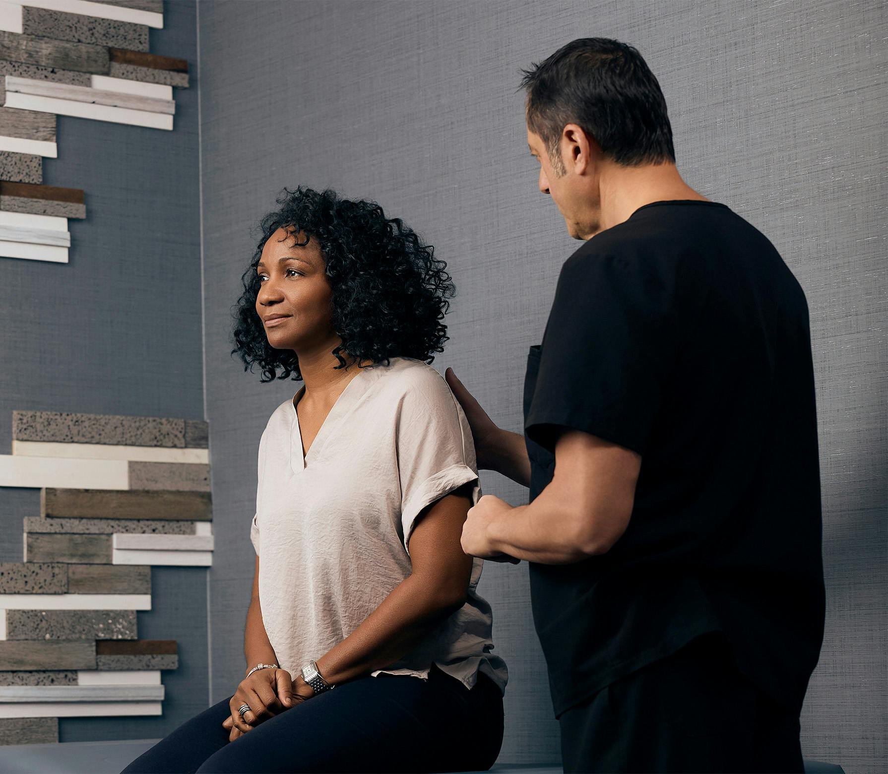 doctor examining a patient