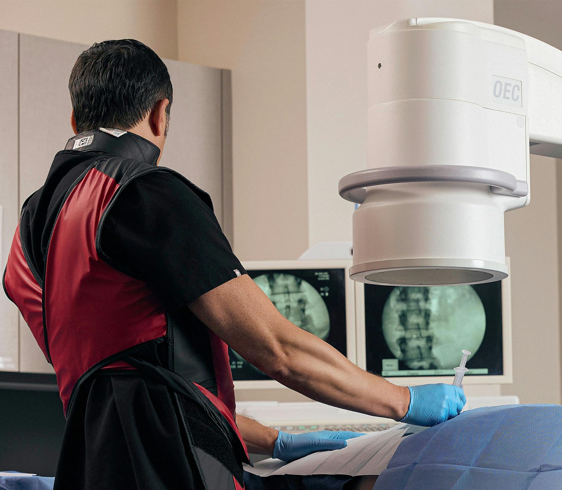 doctor treating a patient