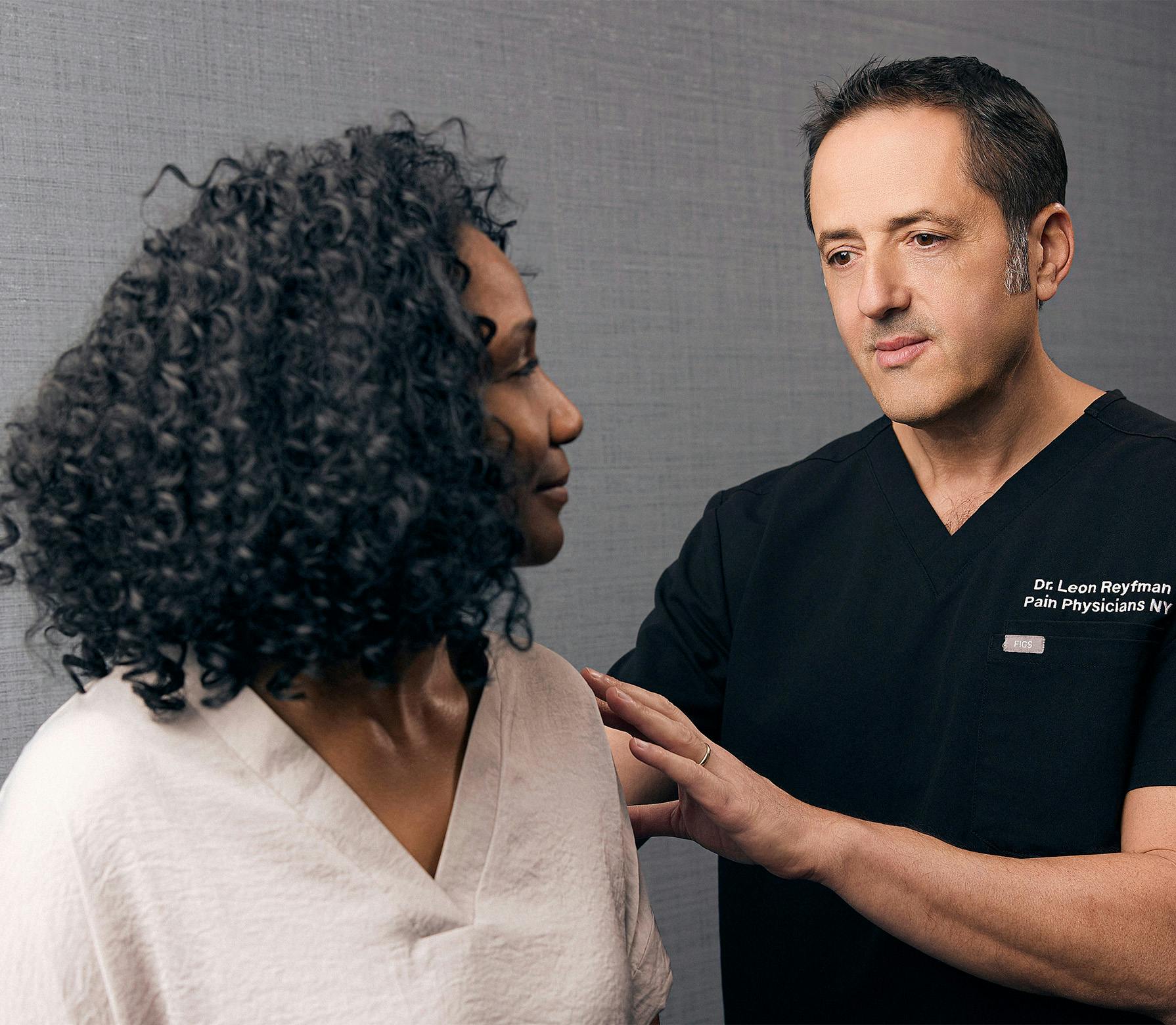 doctor examining a patient