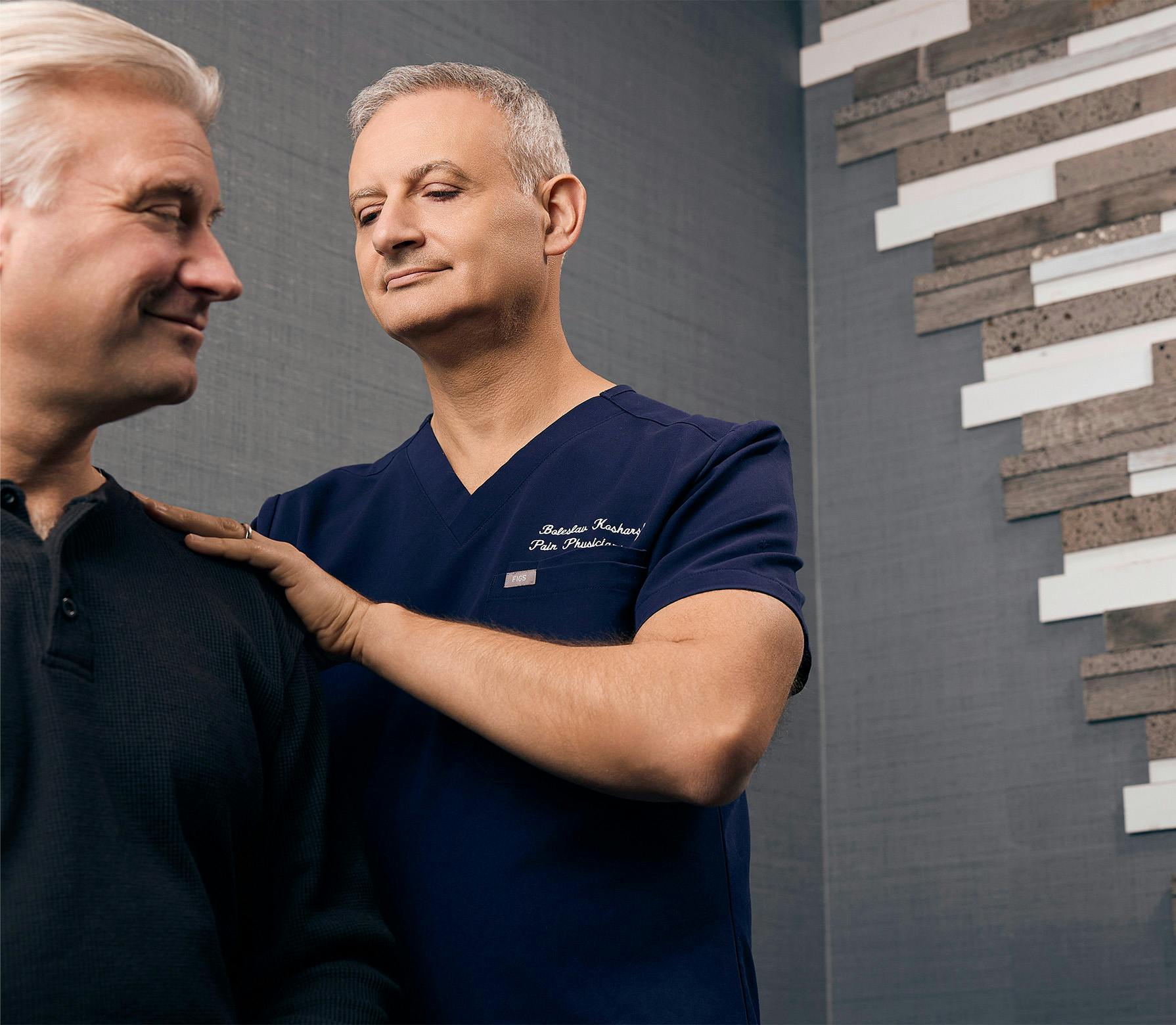 doctor examining a patient