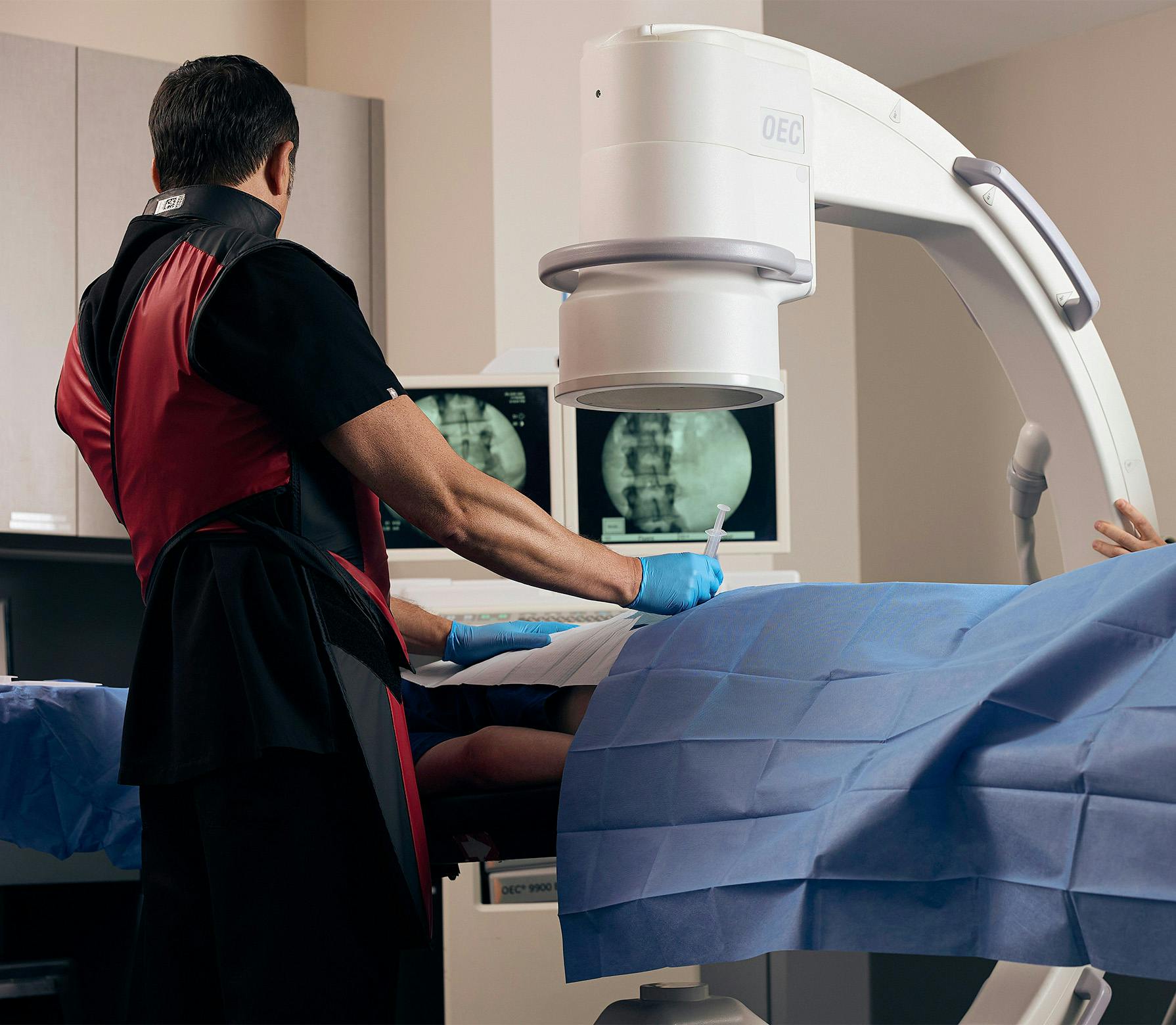 doctor treating a patient