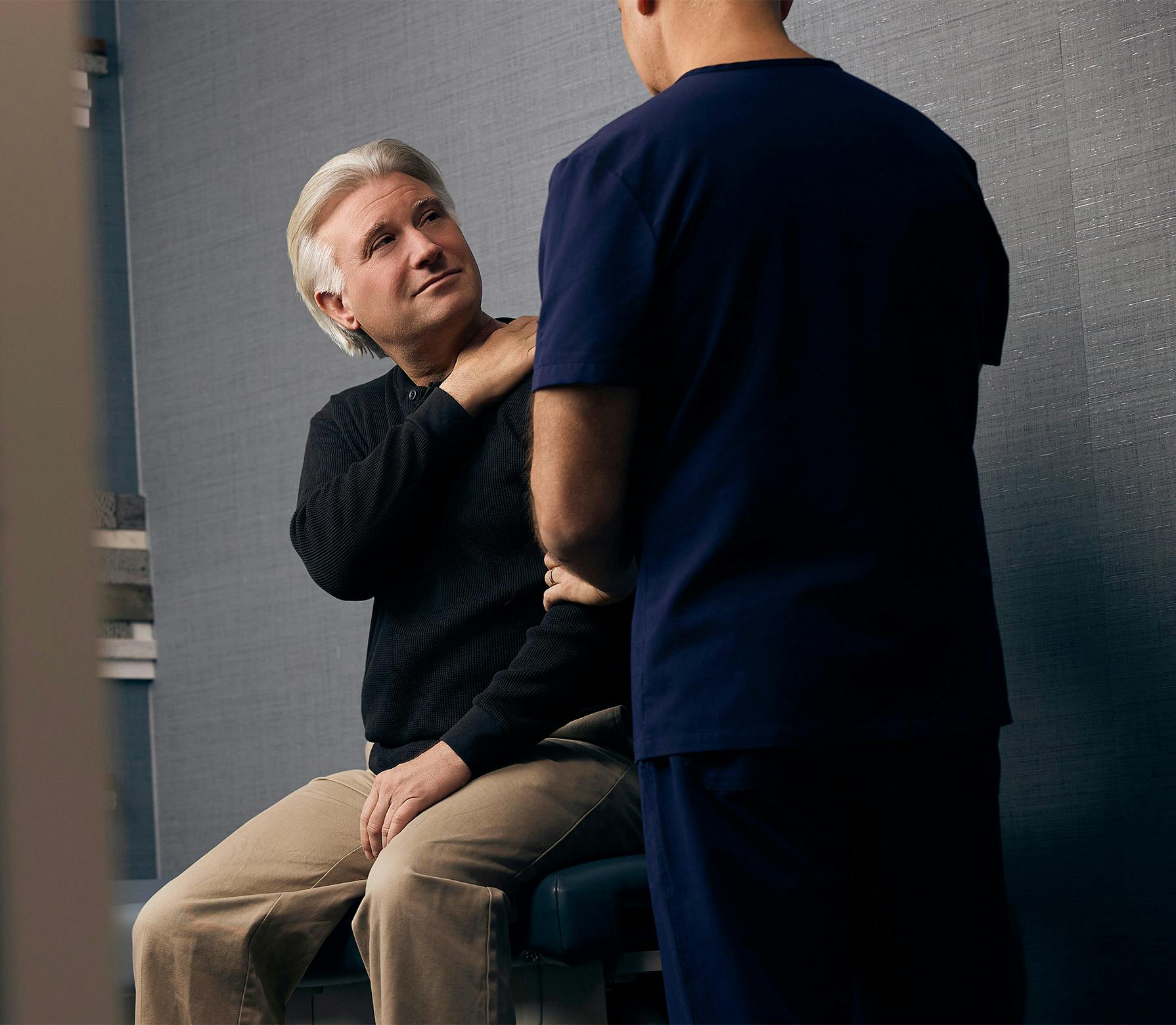 doctor examining a patient