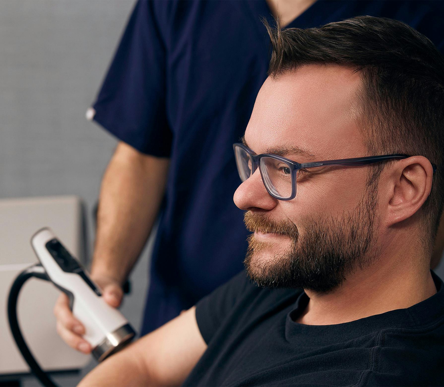 doctor treating a patient