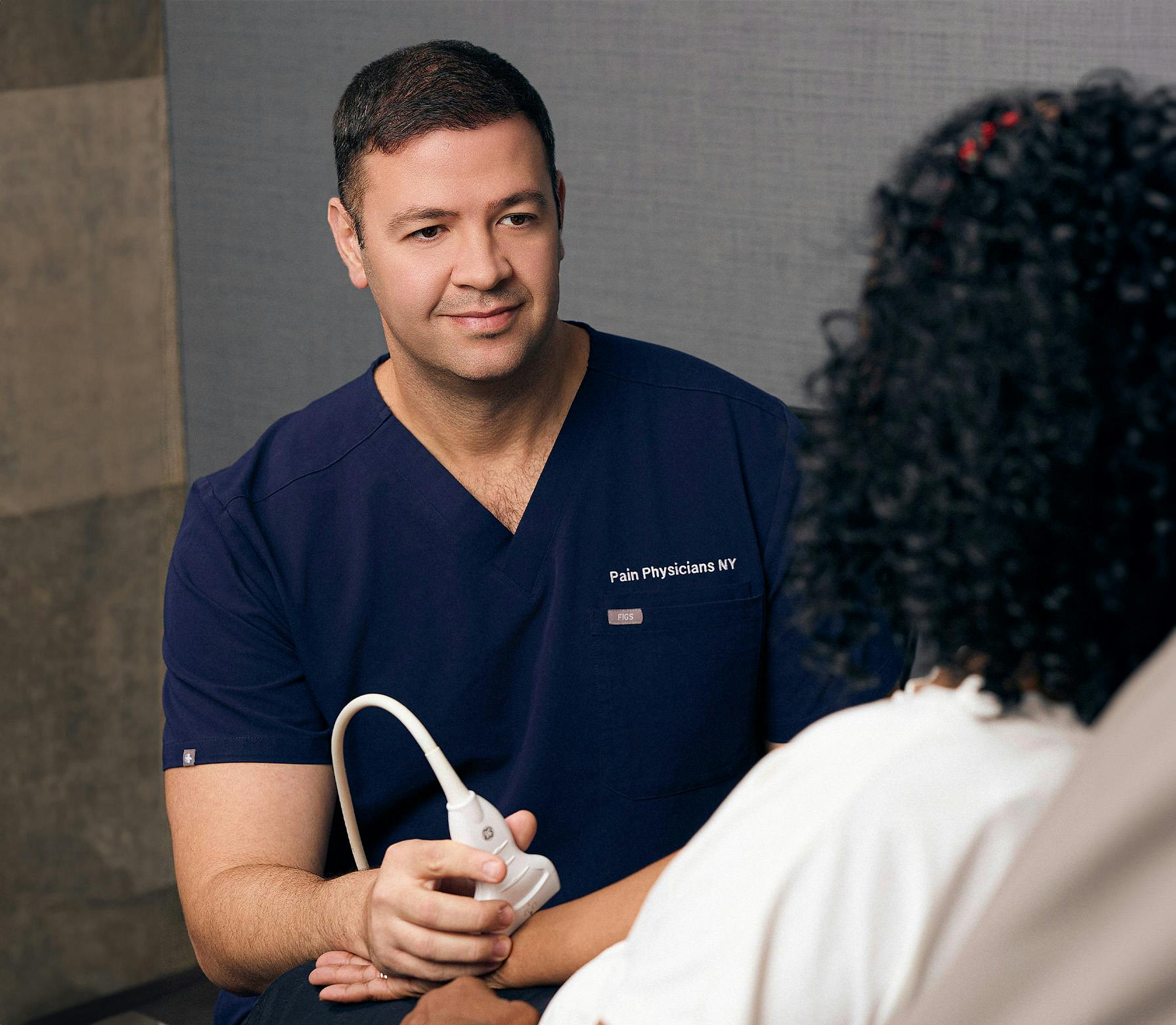 doctor examining a patient