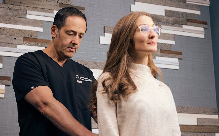 doctor examing a patient