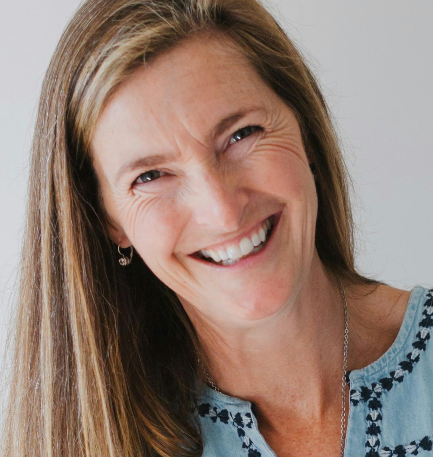 Picture of a beautiful mature woman's face with beautiful hair