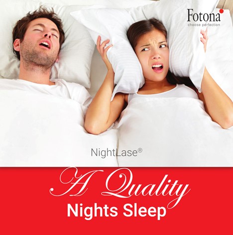 man snoring while wife is covering her ears