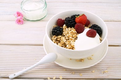 bowl of oatmeal and fruit