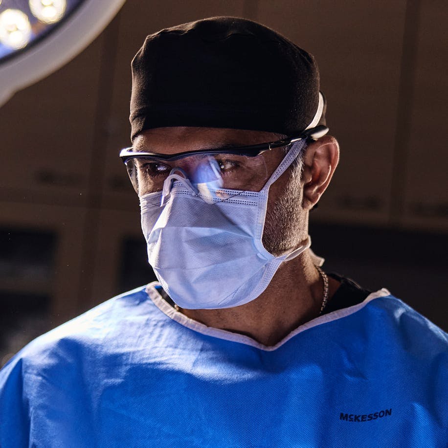 Dr.Karam during surgery