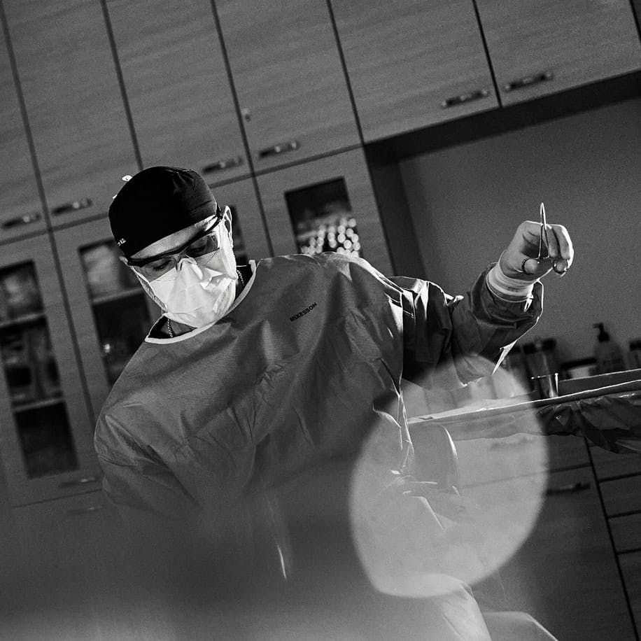 Dr. Karam performing surgery