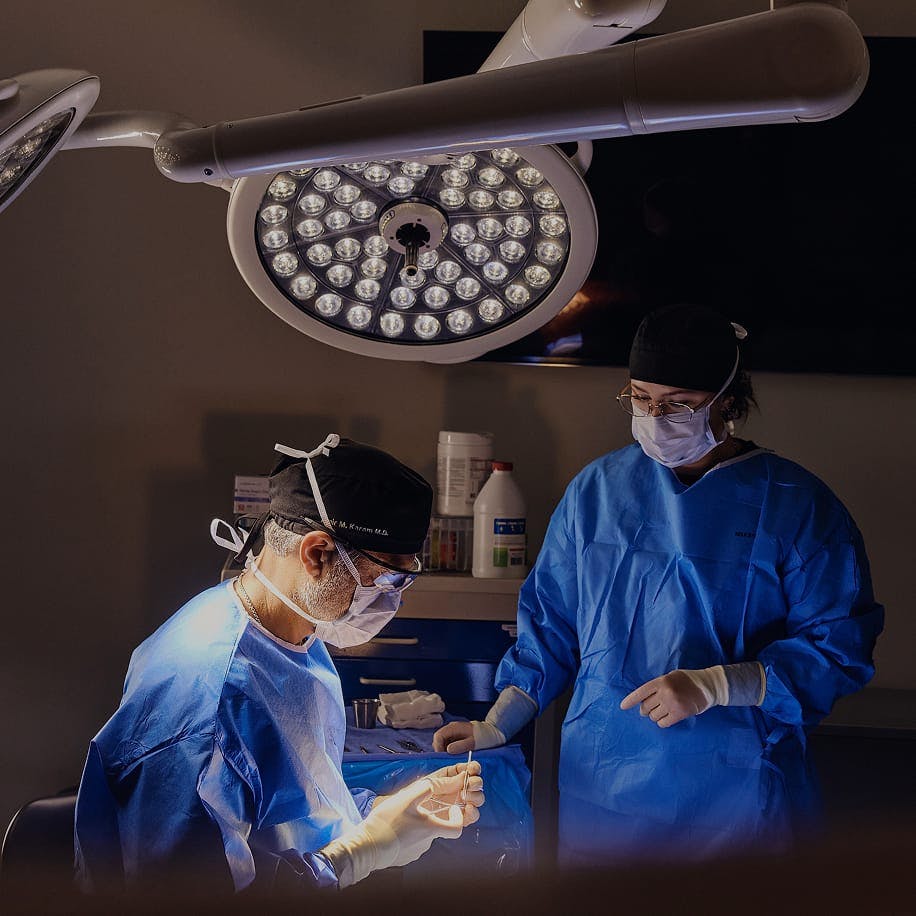 Doctors doing surgery