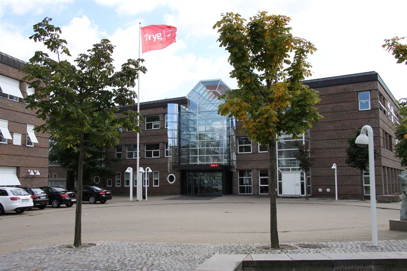 Exterior view of the Tryg building in Ballerup, a ServiceNow client.